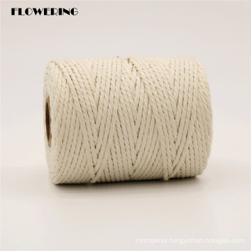Factory Wholesale 100% Natural Cotton Rope for Flower Wrapping, Gift Packing, Home Decoration, Gardening, Gathering, Party, DIY